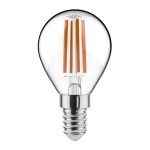Noxion Lucent Lustre LED E14 Kugel Fadenlampe Klar 4.5W 470lm - 827 Extra Warmweiß | Dimmbar - Ersatz für 40W